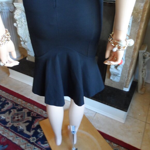 Stella McCartney Black Sheath Dress w/Flounce Hemline Detail Size IT 38 US 2 - Picture 13 of 16